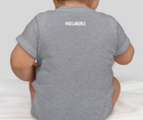 Wild Hair Don't Care Infant Jersey One-Piece: Grey