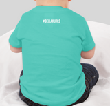 Wild Hair Don't Care Toddler Jersey T-Shirt: Teal
